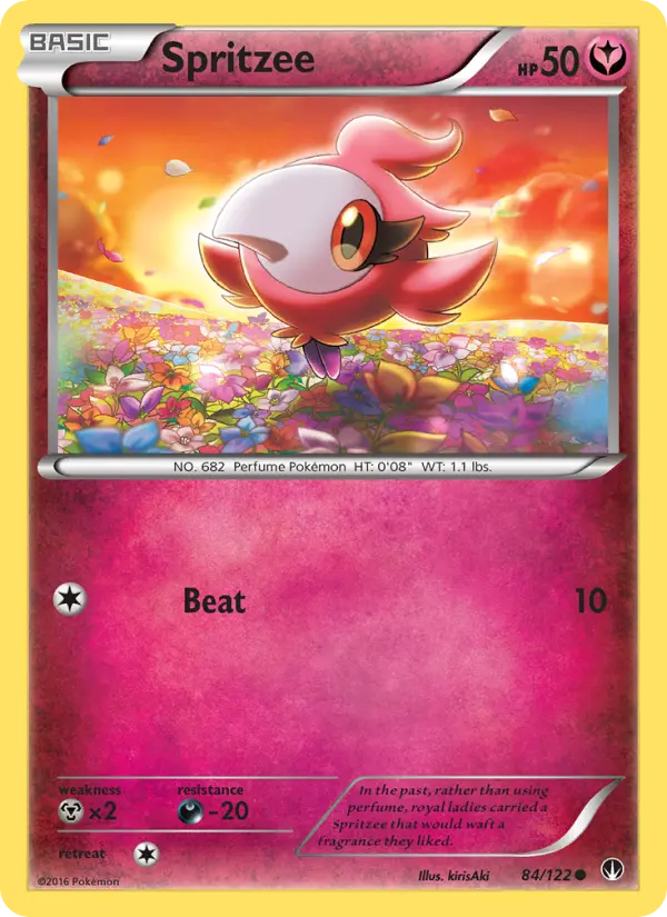 Spritzee, Pokémon card