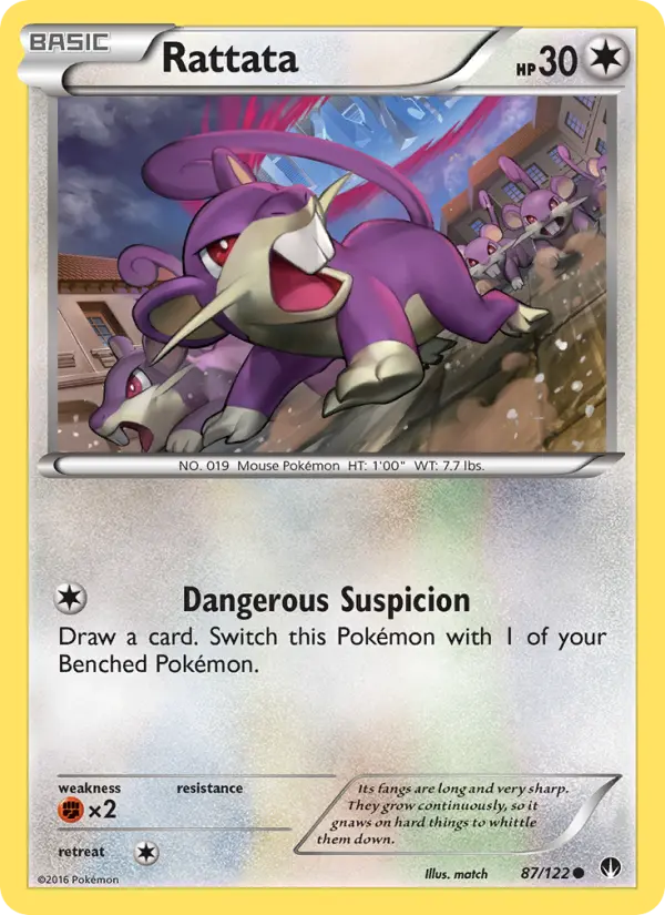 Rattata, Pokémon card