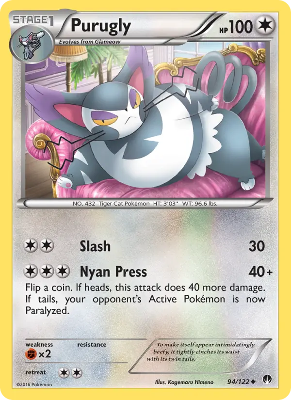 Purugly, Pokémon card