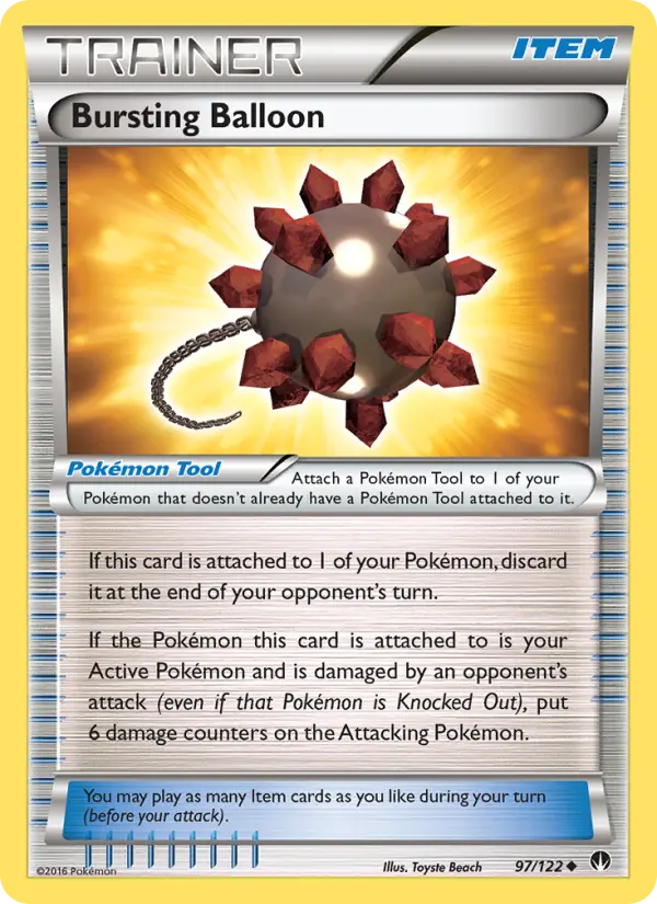 Bursting Balloon, Pokémon card